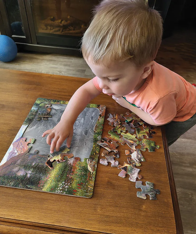 Cobble Hill Horse Stream puzzle tavă 35 piese cai