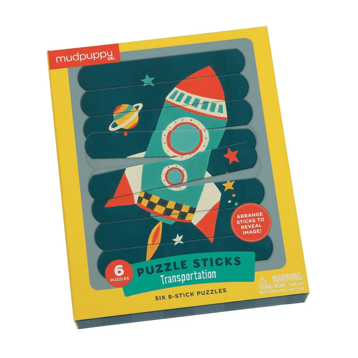 Mudpuppy Transportation puzzle bețe 24 piese 6 în 1 camioane