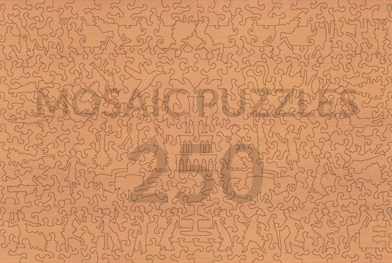 Mosaic Puzzles The Garden's Secret Fountain puzzle lemn 500 piese floral