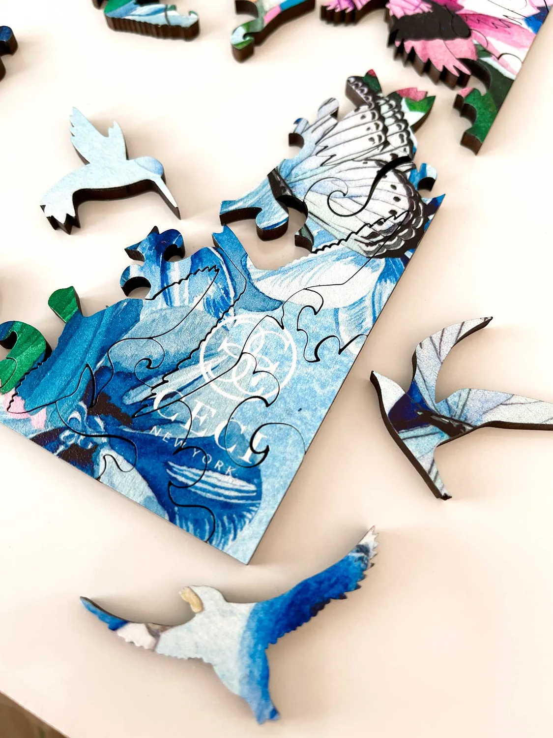 Mosaic Puzzles Bird Garden puzzle lemn 500 piese cu pasari
