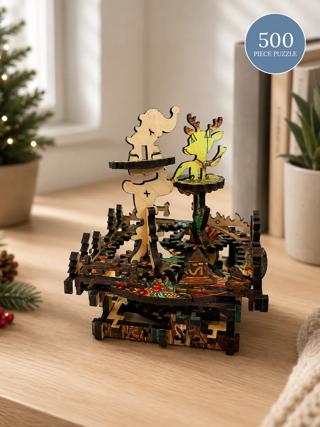 Mosaic Puzzles Santa's Musical Timepiece puzzle lemn 3D 250