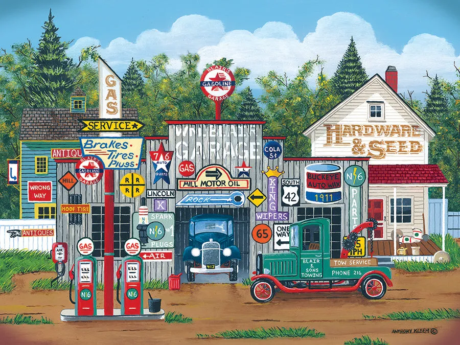 Cobble Hill Easy Handling Ol' Roadside Garage puzzle 275 piese
