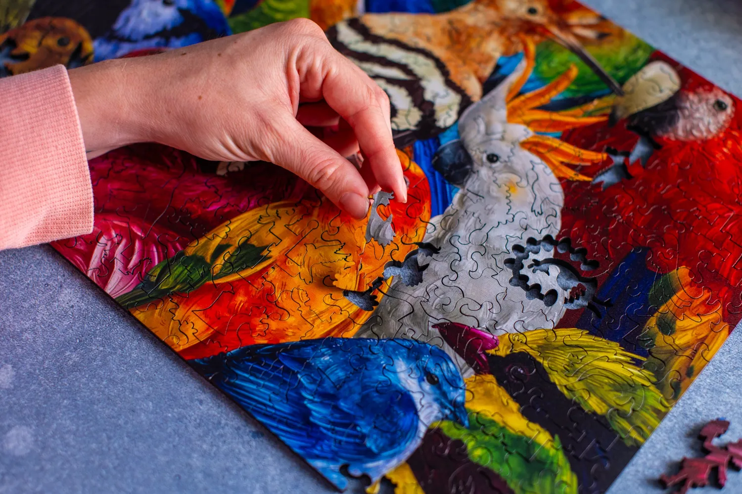 Mosaic Puzzles Tropical Feathers puzzle 250 piese pasari