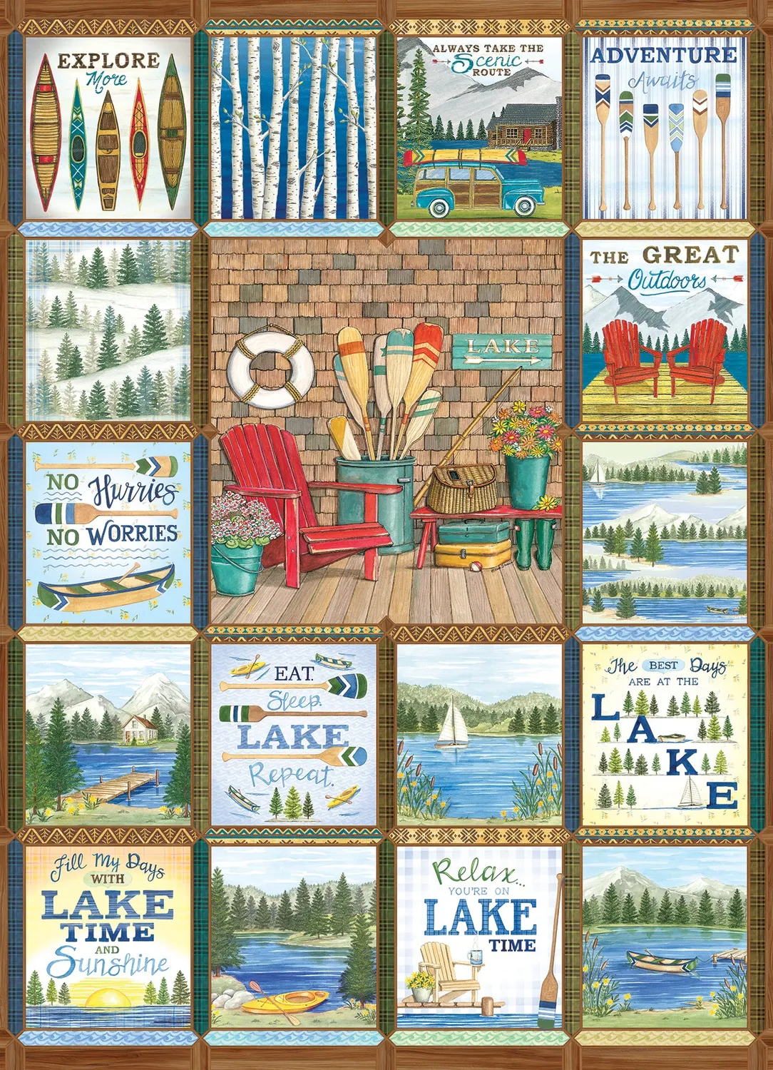 Cobble Hill Lake Country puzzle 1000 piese lac