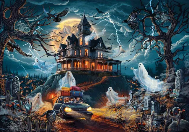 Mosaic Puzzles Escaping Ghost Town puzzle 50 piese Halloween