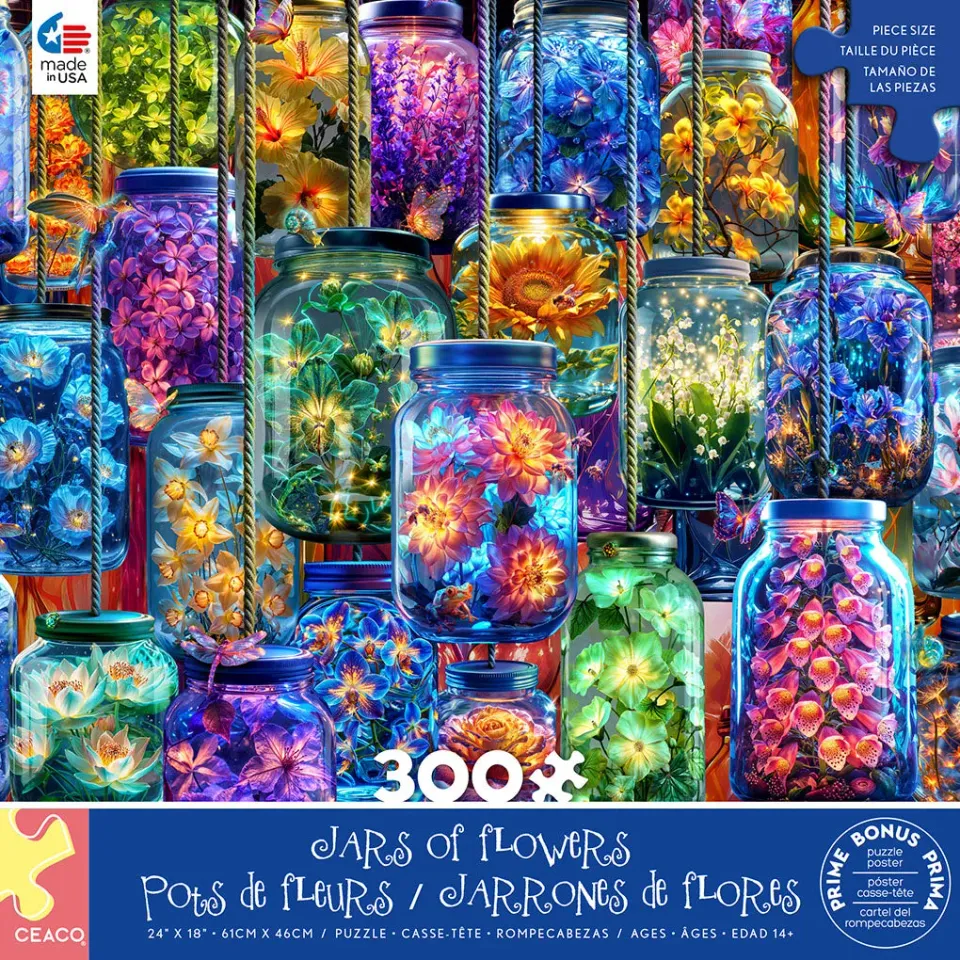 Ceaco Jars of Flowers puzzle 300 piese flori