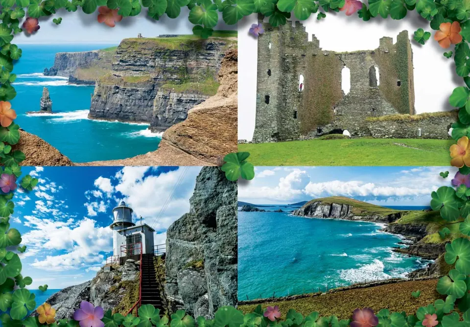 Mosaic Puzzles Landscapes of Ireland puzzle lemn 1000 piese Irlanda