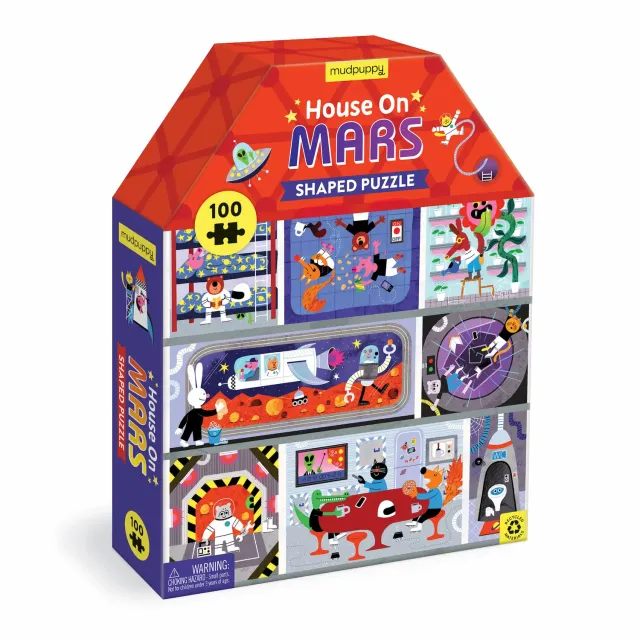 Mudpuppy House on Mars puzzle casă 100 piese