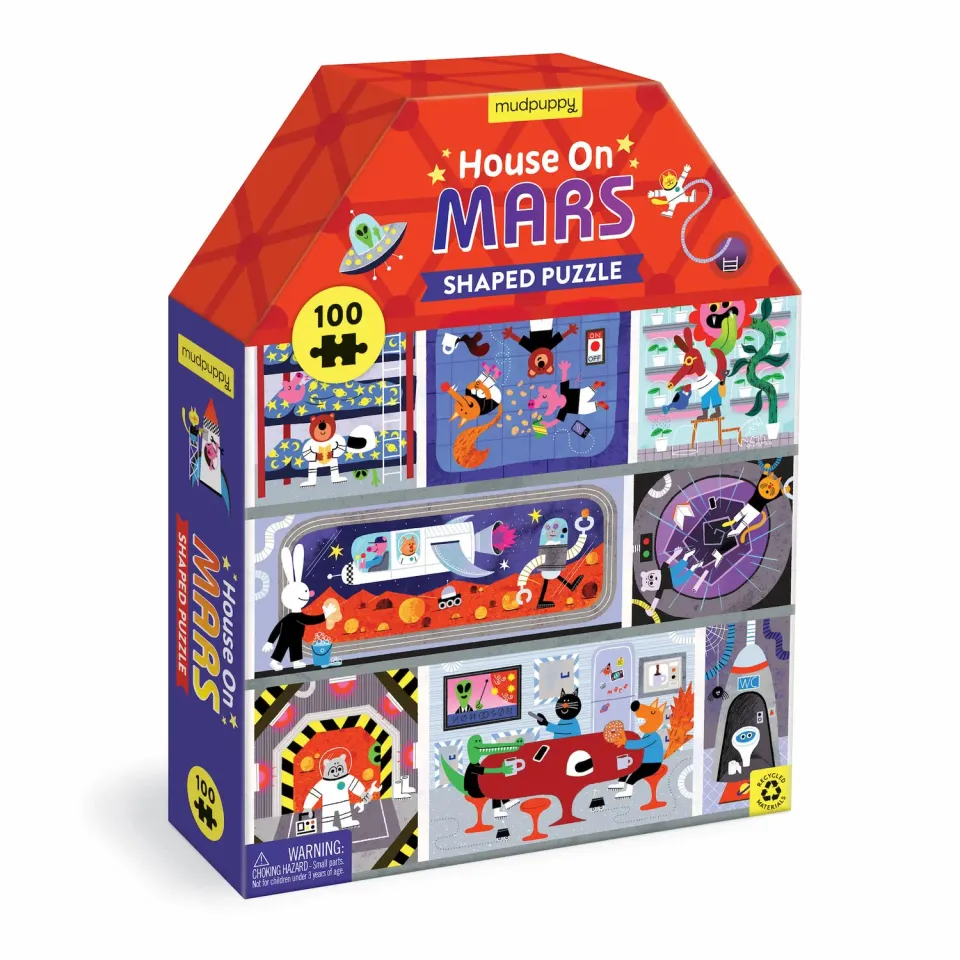 Mudpuppy House on Mars puzzle casă 100 piese