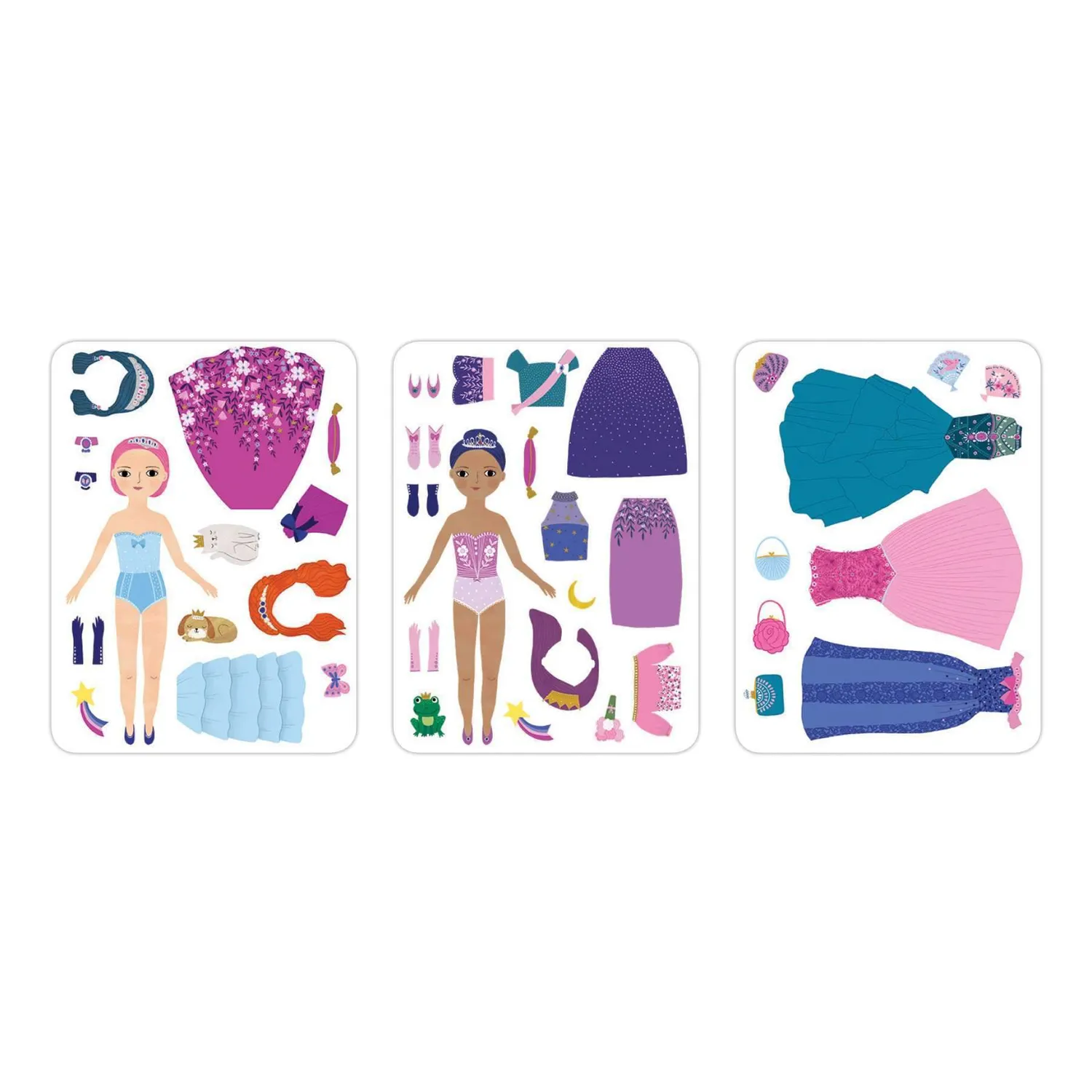 Mudpuppy Princess Magic joc magnetic printese 3 planse