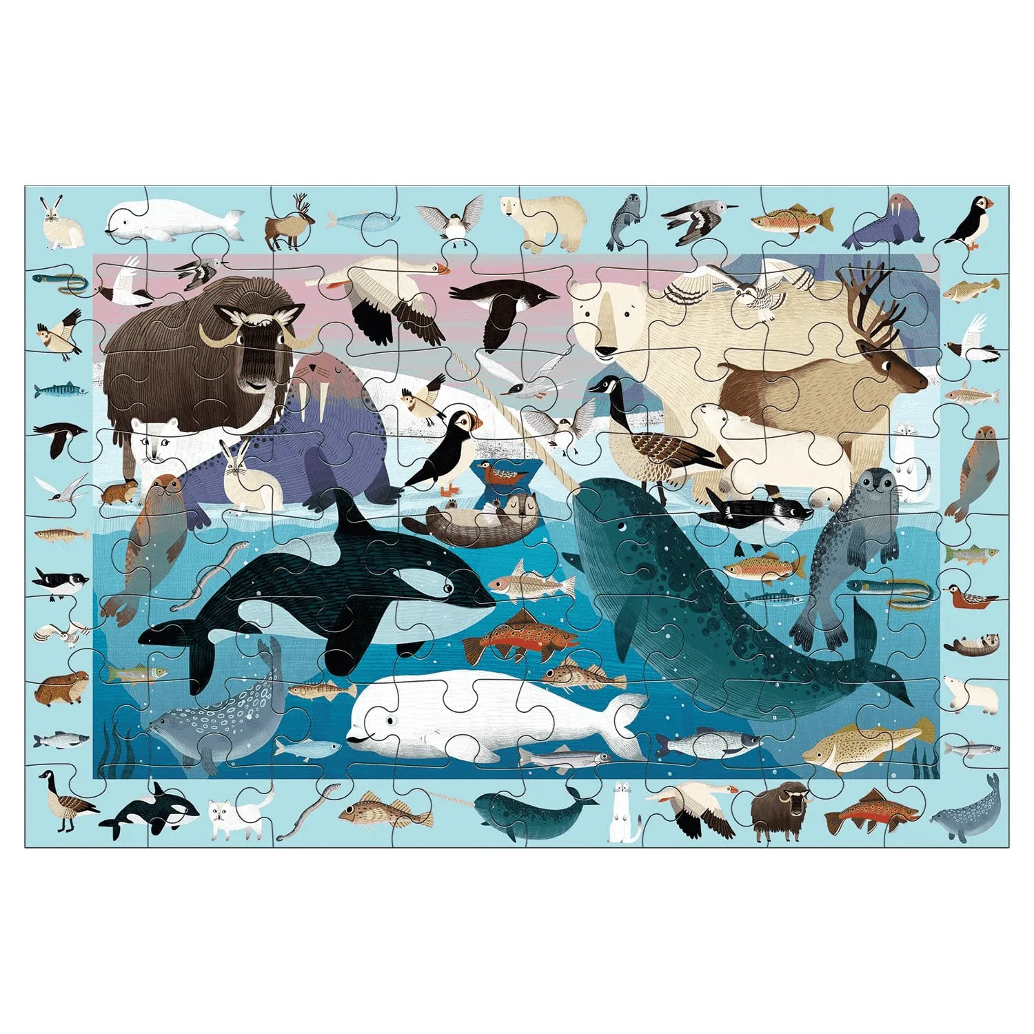Mudpuppy Arctic Life Search & Find puzzle 64 piese arctic