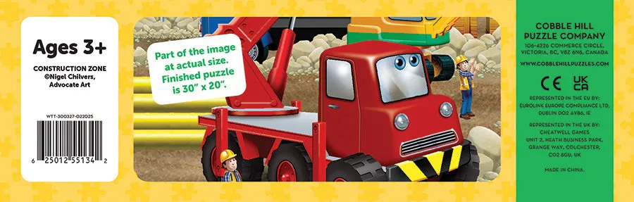 Cobble Hill Construction Zone puzzle podea 35 piese utilaje