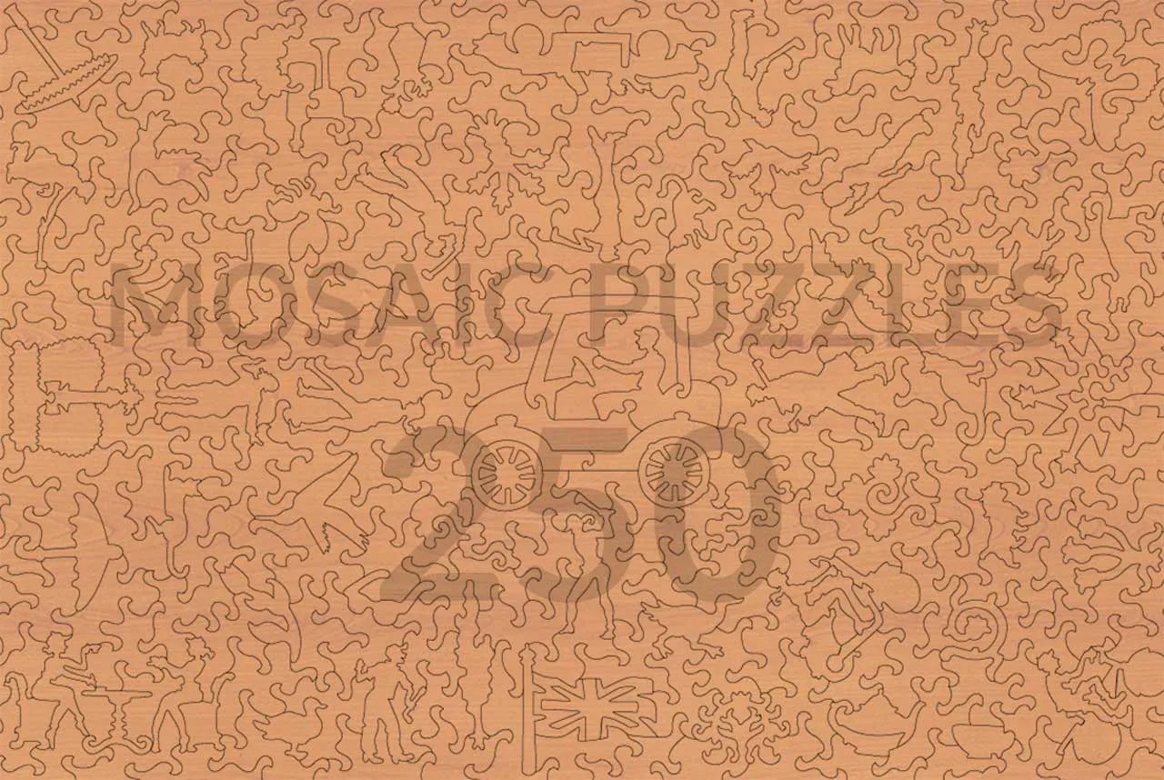 Mosaic Puzzles Hole in One puzzle lemn 100 piese golf