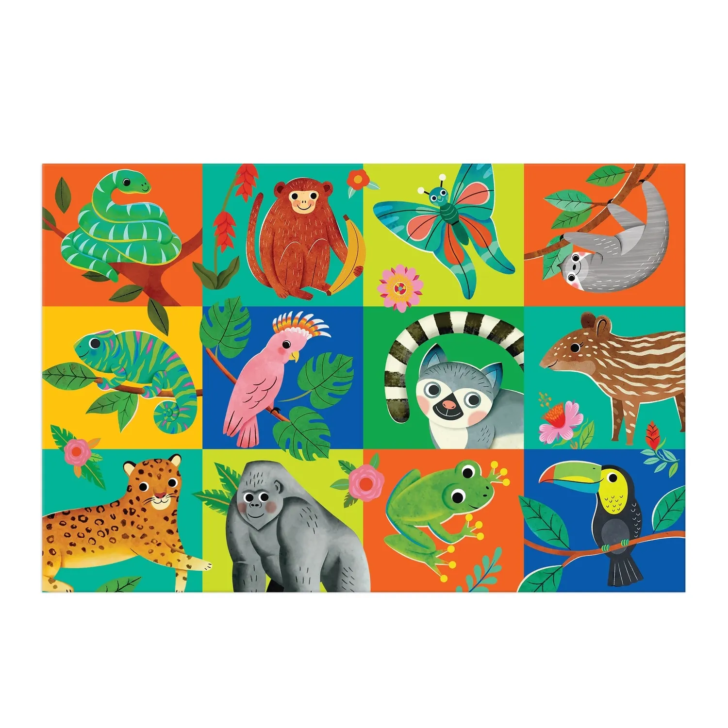 Mudpuppy Rainforest Friends puzzle podea 48 piese gigant