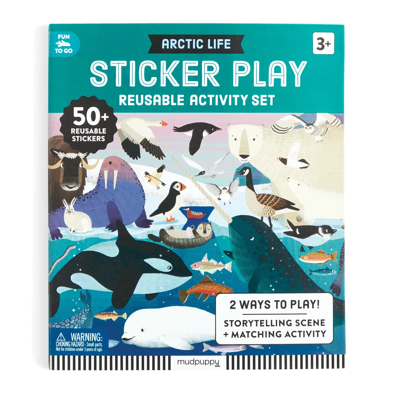 Mudpuppy Arctic Life set stickere reutilizabile 50+ piese