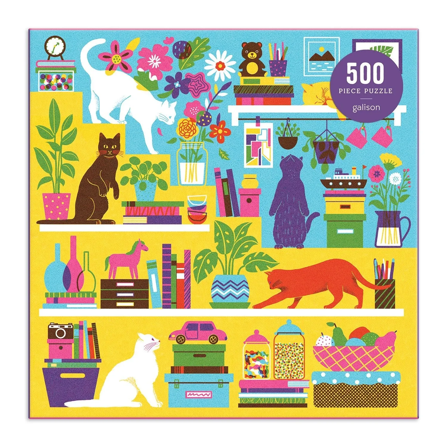 Mudpuppy Curious Cats puzzle 500 piese pisici 50x50 cm