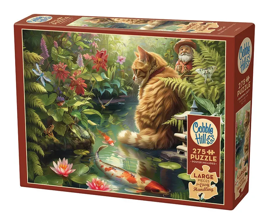 Cobble Hill Koi Cat puzzle 275 piese mari grădină