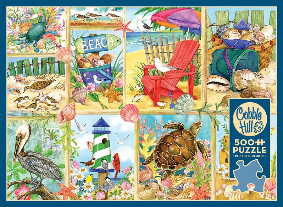 Cobble Hill Day at the Beach puzzle 500 piese colaj marin