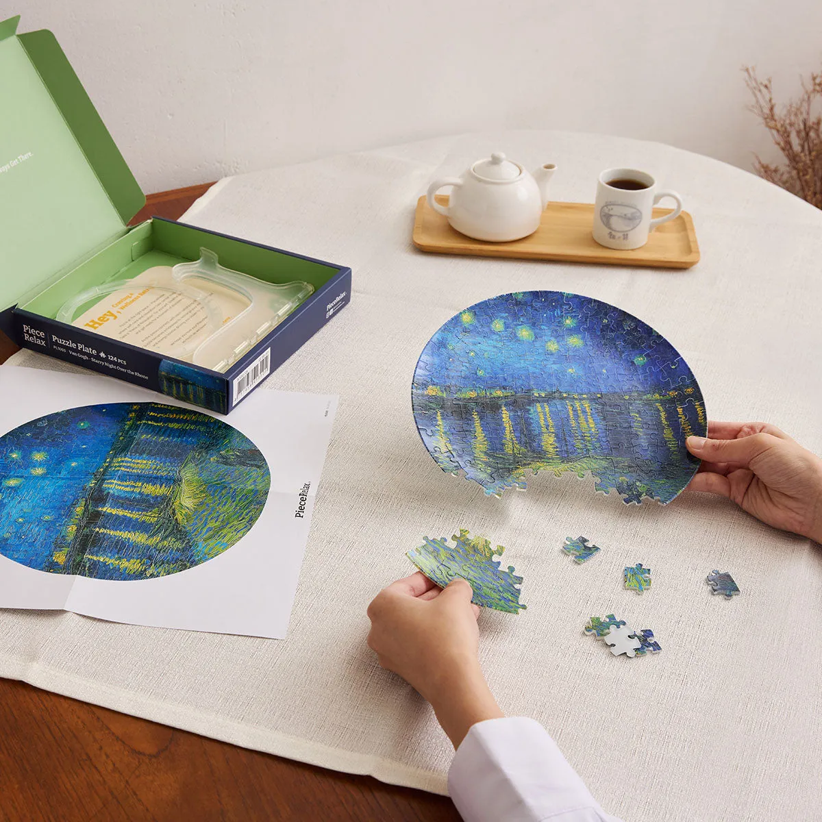 PieceRelax PL1003 puzzle farfurie Starry Night Rhone
