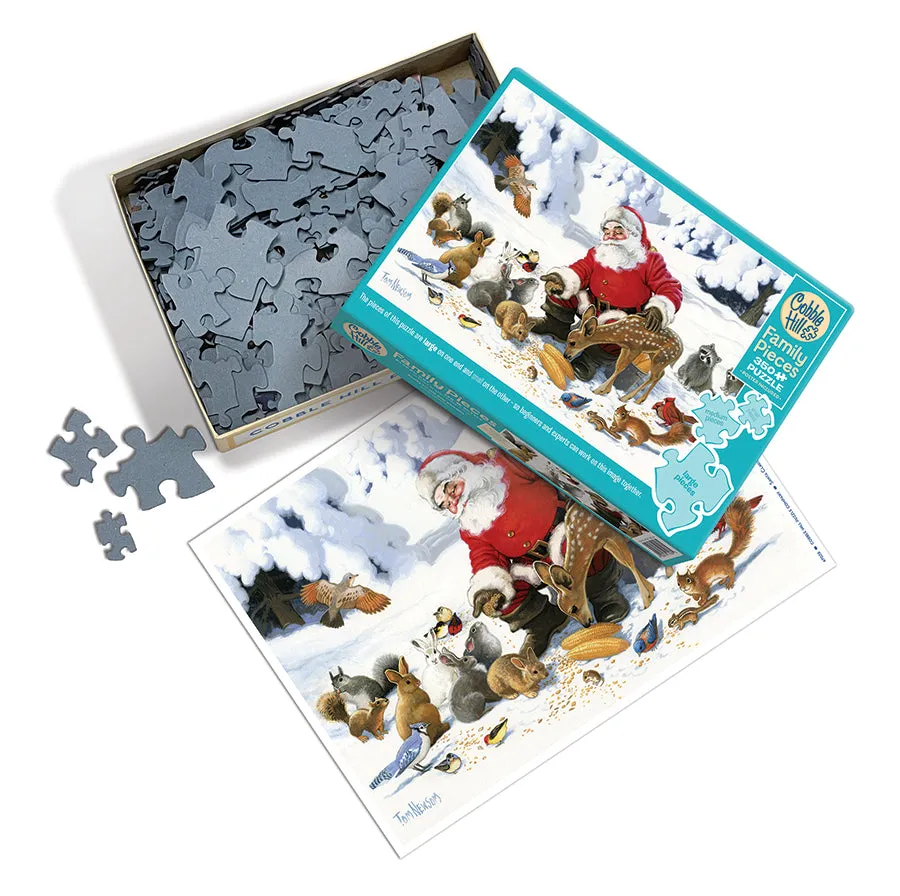 Cobble Hill Family Pieces Santa Claus and Friends puzzle 350 piese Crăciun