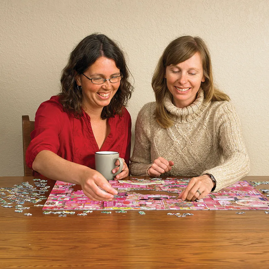 Cobble Hill Pink puzzle 1000 piese roz colaj