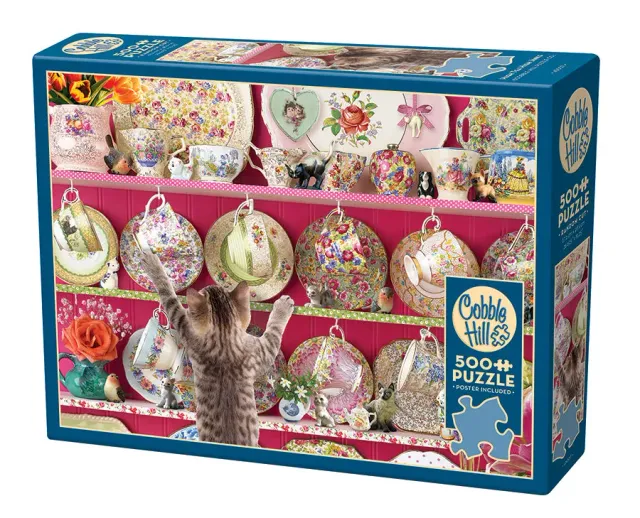 Cobble Hill High Tea High Jinks puzzle 500 piese pisici