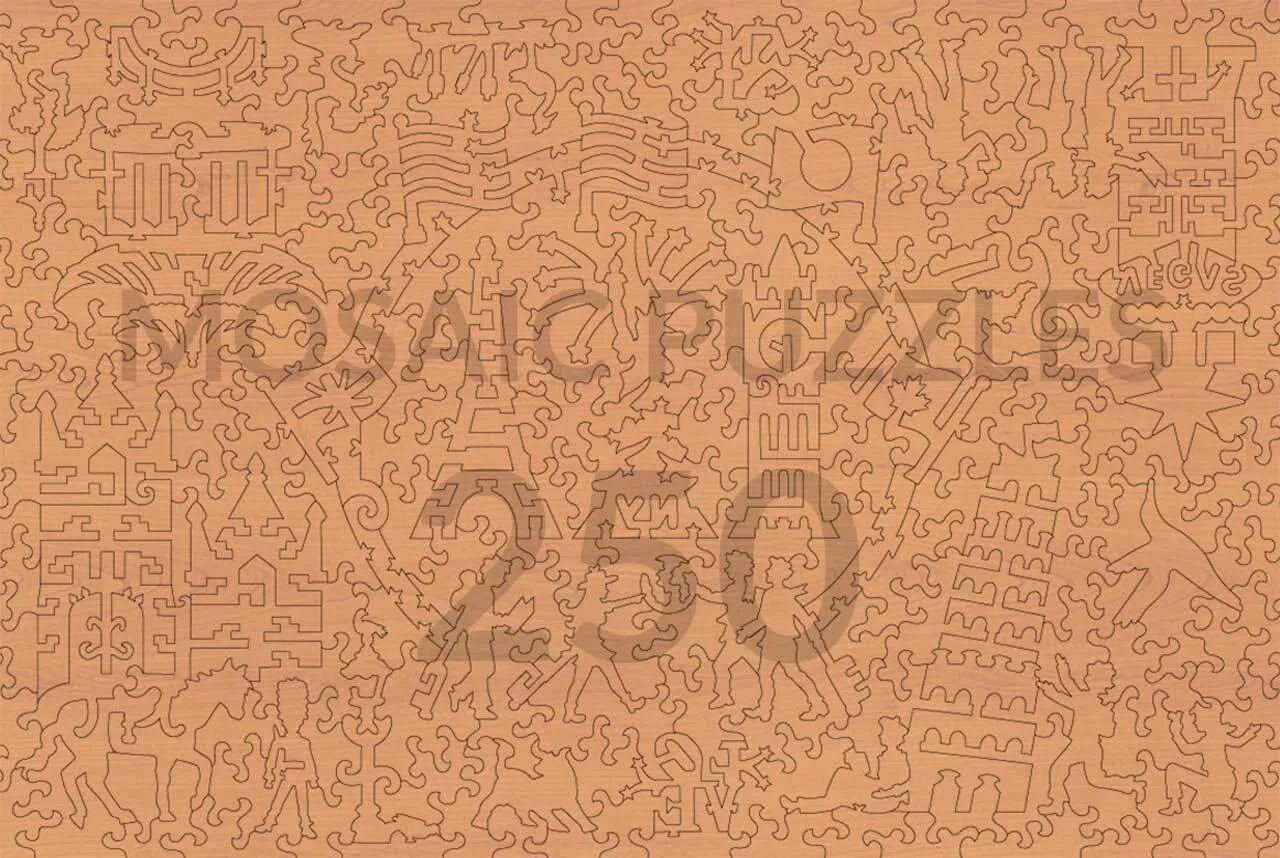 Mosaic Puzzles Mercator Map puzzle lemn 500 piese harta lumii
