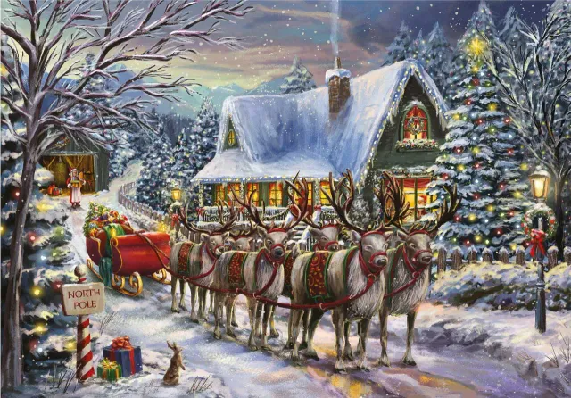 Mosaic Puzzles North Pole House puzzle lemn 250 piese