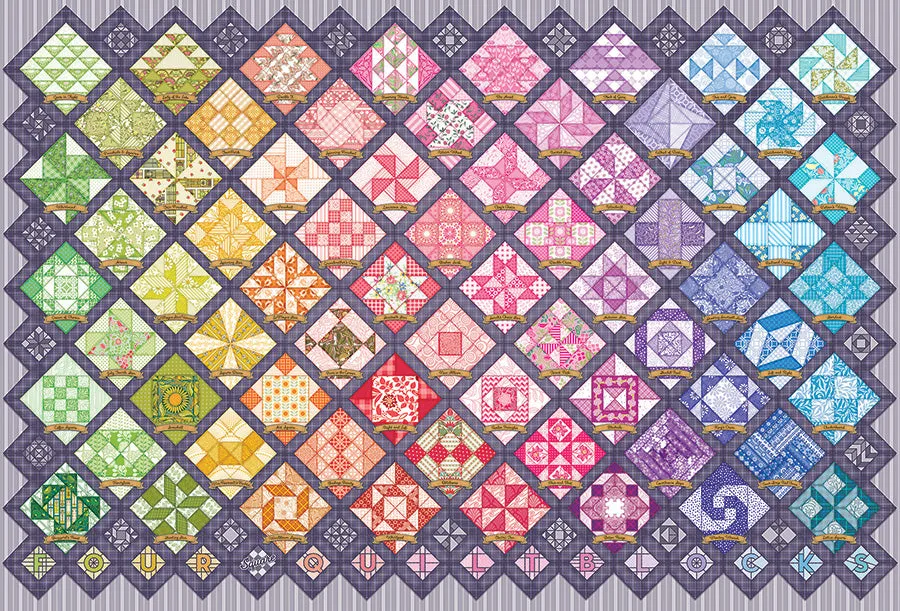 Cobble Hill Four Square Quilt Blocks puzzle 2000 piese