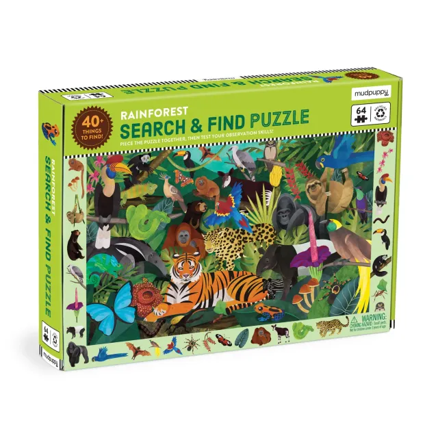 Mudpuppy Rainforest Search Find puzzle 64 piese 59x39 cm