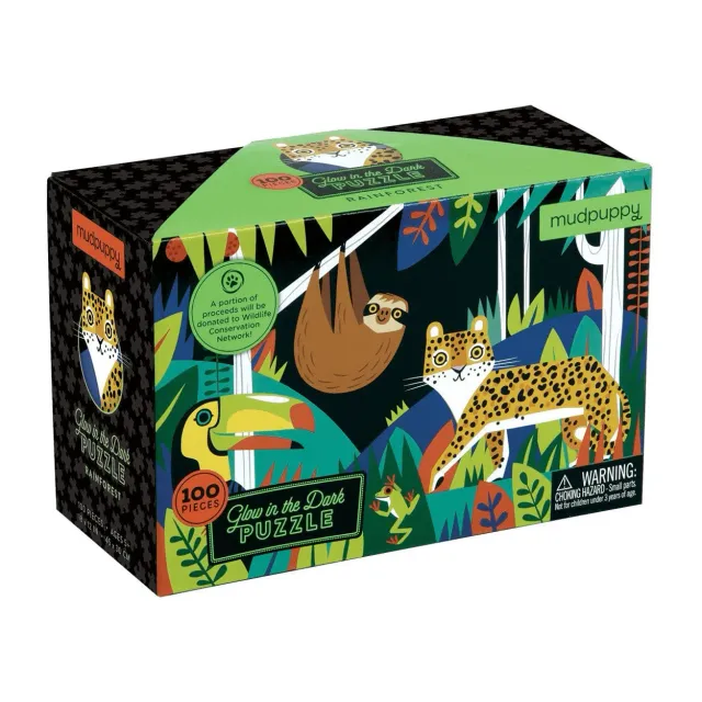 Mudpuppy Rainforest Glow in the Dark puzzle 100 piese fosforescent