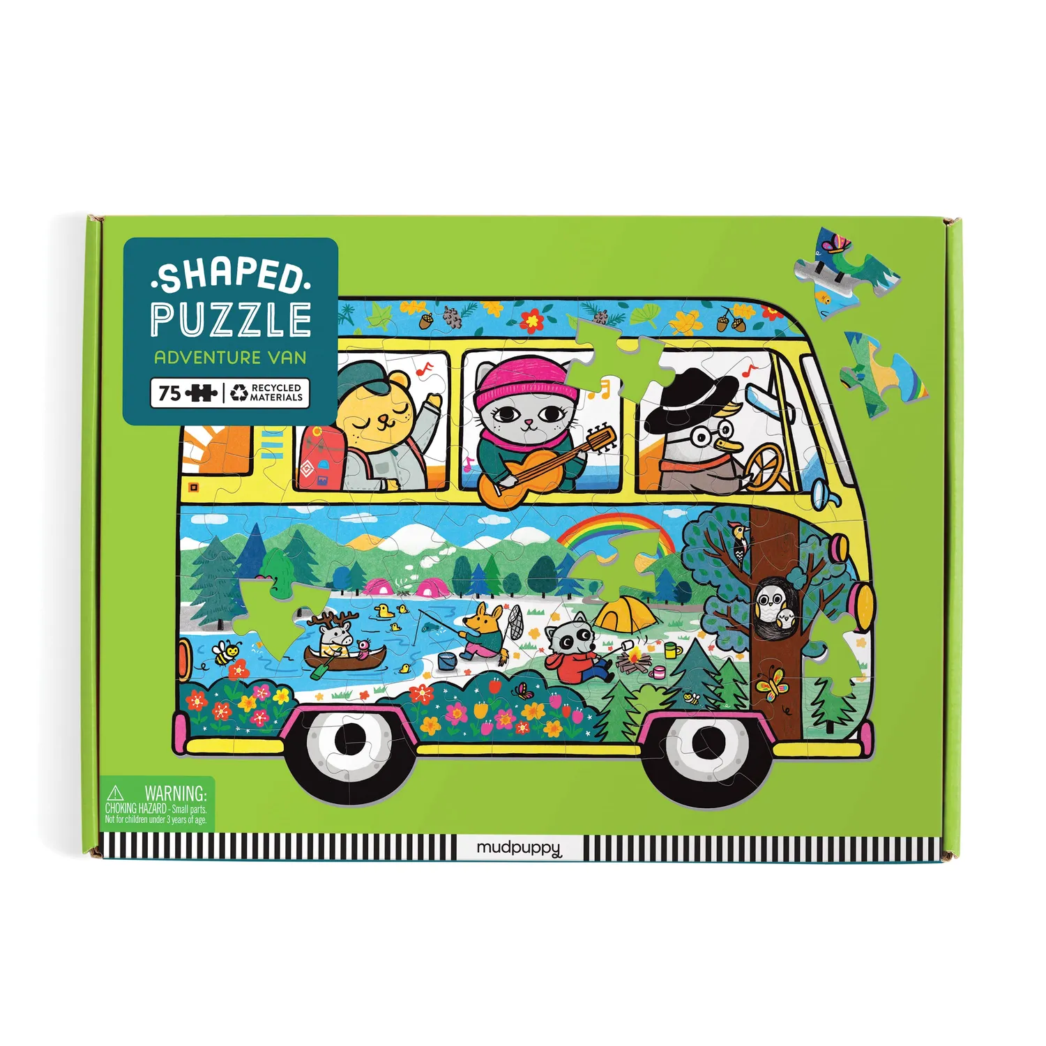 Mudpuppy Adventure Van puzzle 75 piese formă dubă 50x36 cm