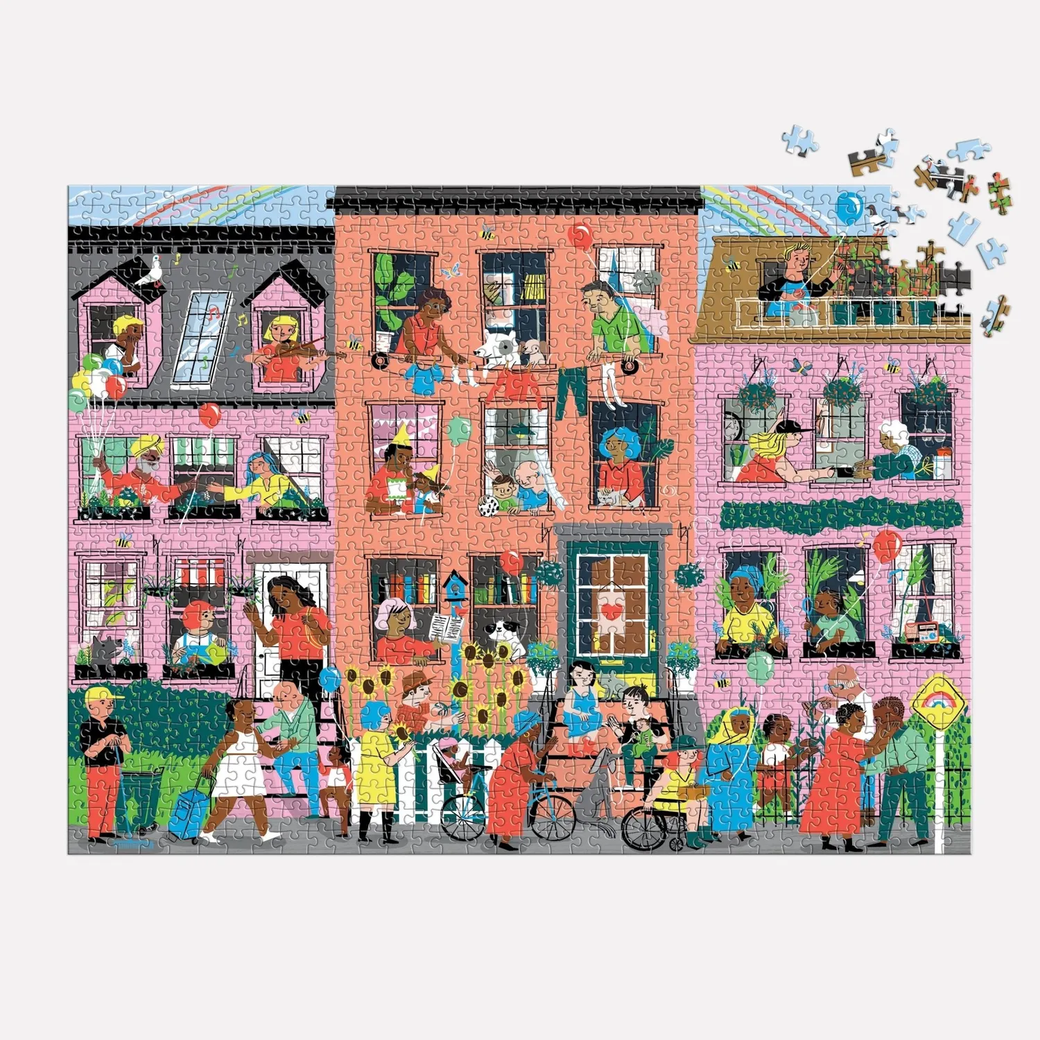 Mudpuppy Hey Neighbors puzzle 1000 piese familie