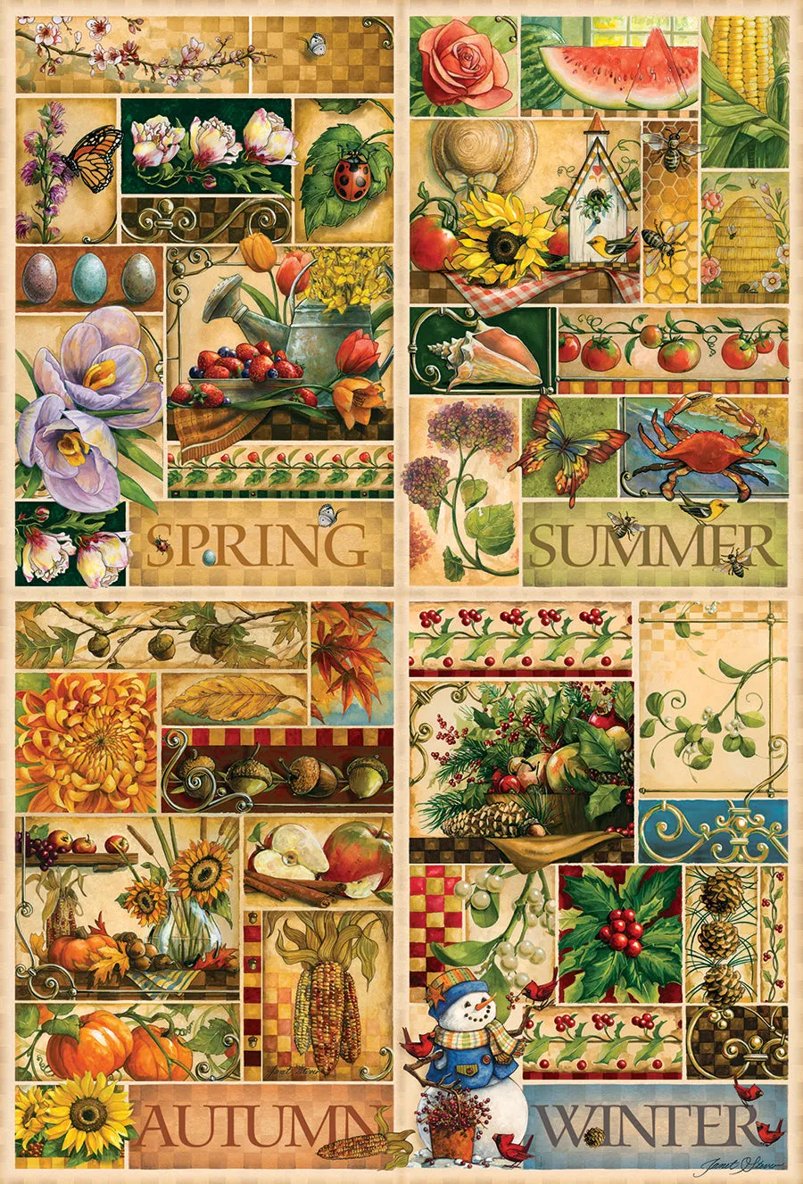 Cobble Hill The Four Seasons puzzle 2000 piese anotimpuri