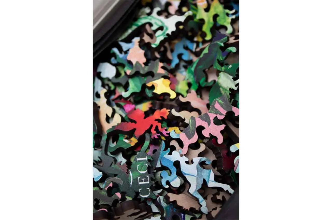 Mosaic Puzzles Dinosaurs by Ceci New York puzzle lemn 500 piese dinozauri