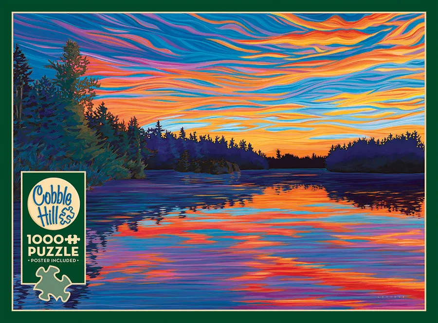 Cobble Hill Sunset puzzle 1000 piese apus lac