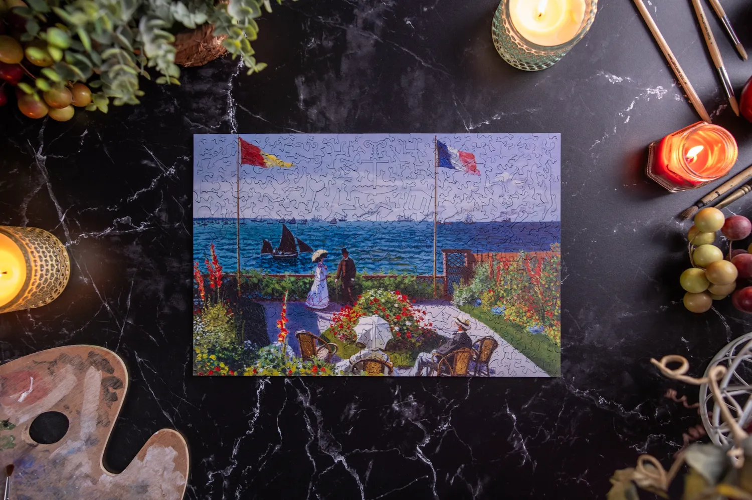 Mosaic Puzzles Garden at Sainte-Adresse puzzle din lemn 250 piese Monet