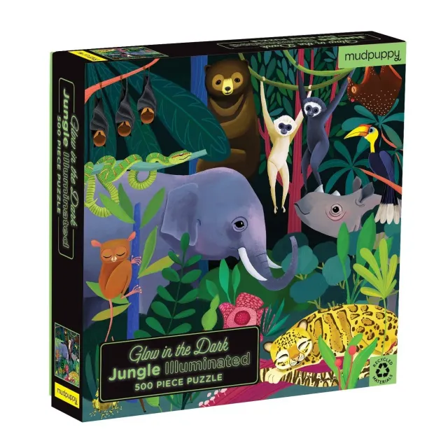 Mudpuppy Jungle Illuminated puzzle 500 piese fosforescent