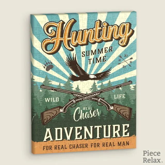 PieceRelax Retro Poster Hunting Rifle HN1277 puzzle canvas