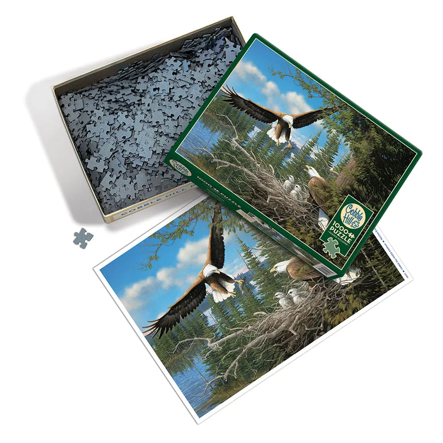 Cobble Hill Nesting Eagles puzzle 1000 piese pasari