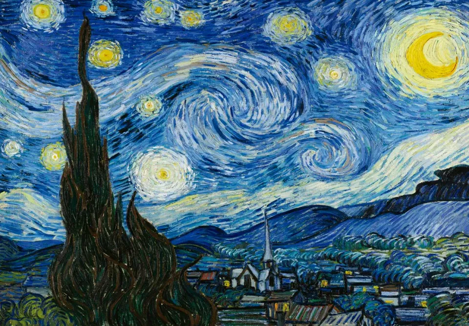Mosaic Puzzles Starry Night Van Gogh puzzle lemn 500 piese cer
