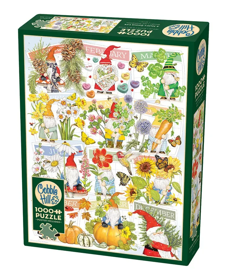 Cobble Hill A Happy Gnome Life puzzle 1000 piese gnomi