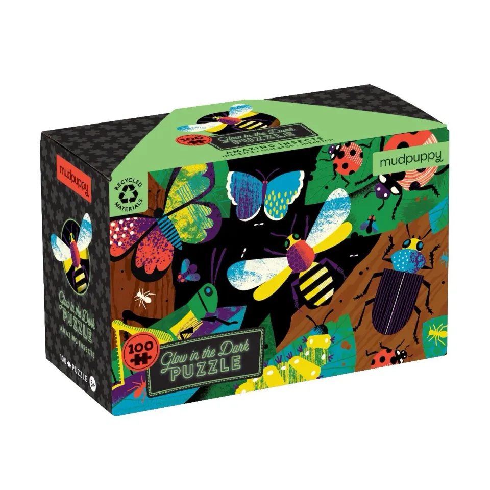 Mudpuppy Amazing Insects puzzle 100 piese fosforescent