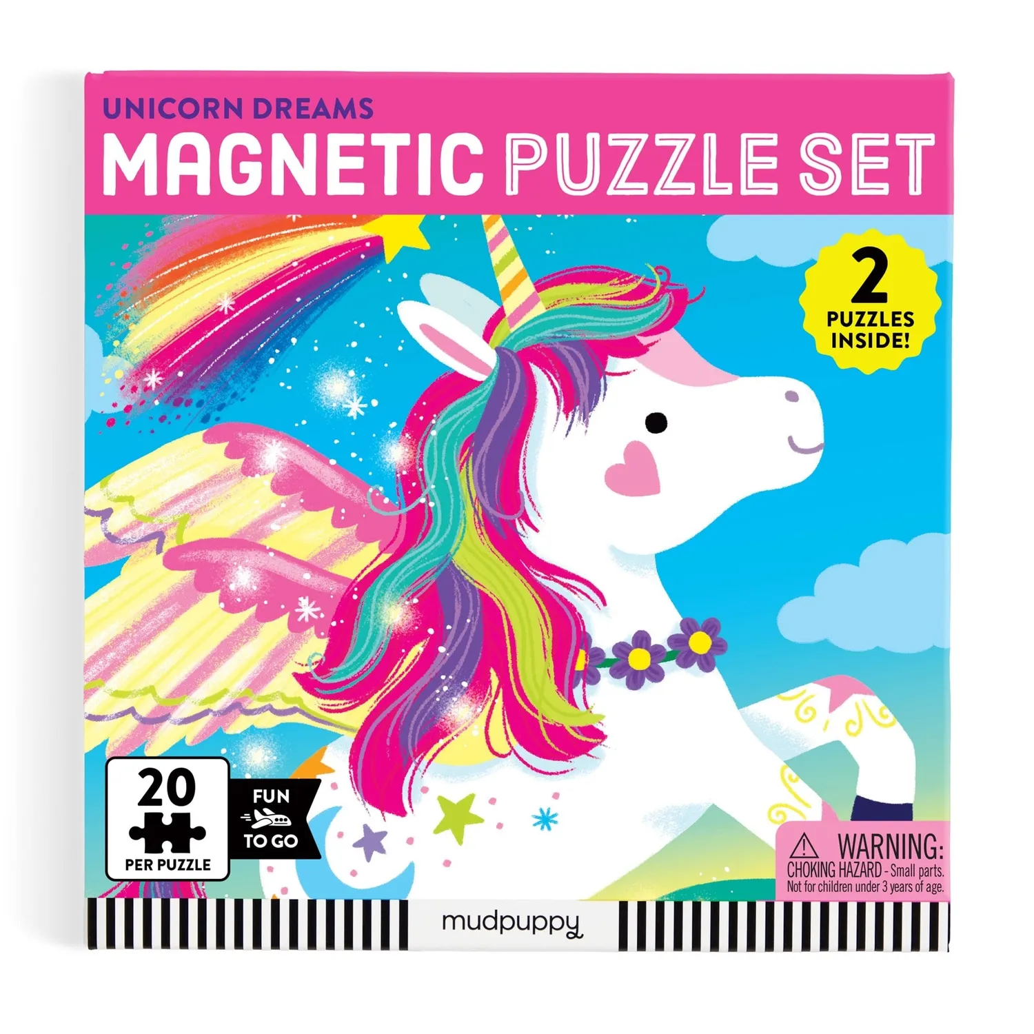 Mudpuppy Unicorn Dreams puzzle magnetic 2x20 piese