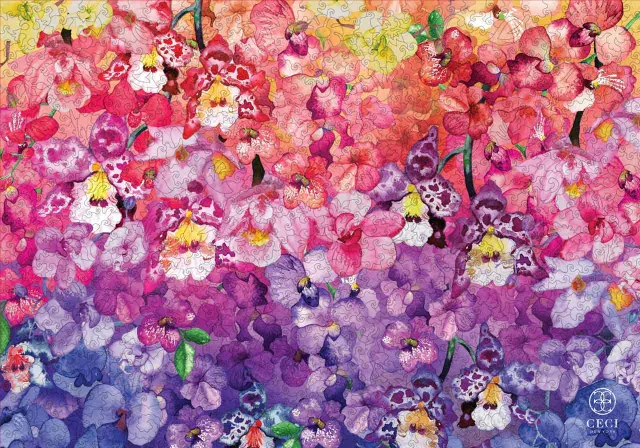 Mosaic Puzzles Orchid Bouquet puzzle lemn 500 piese flori