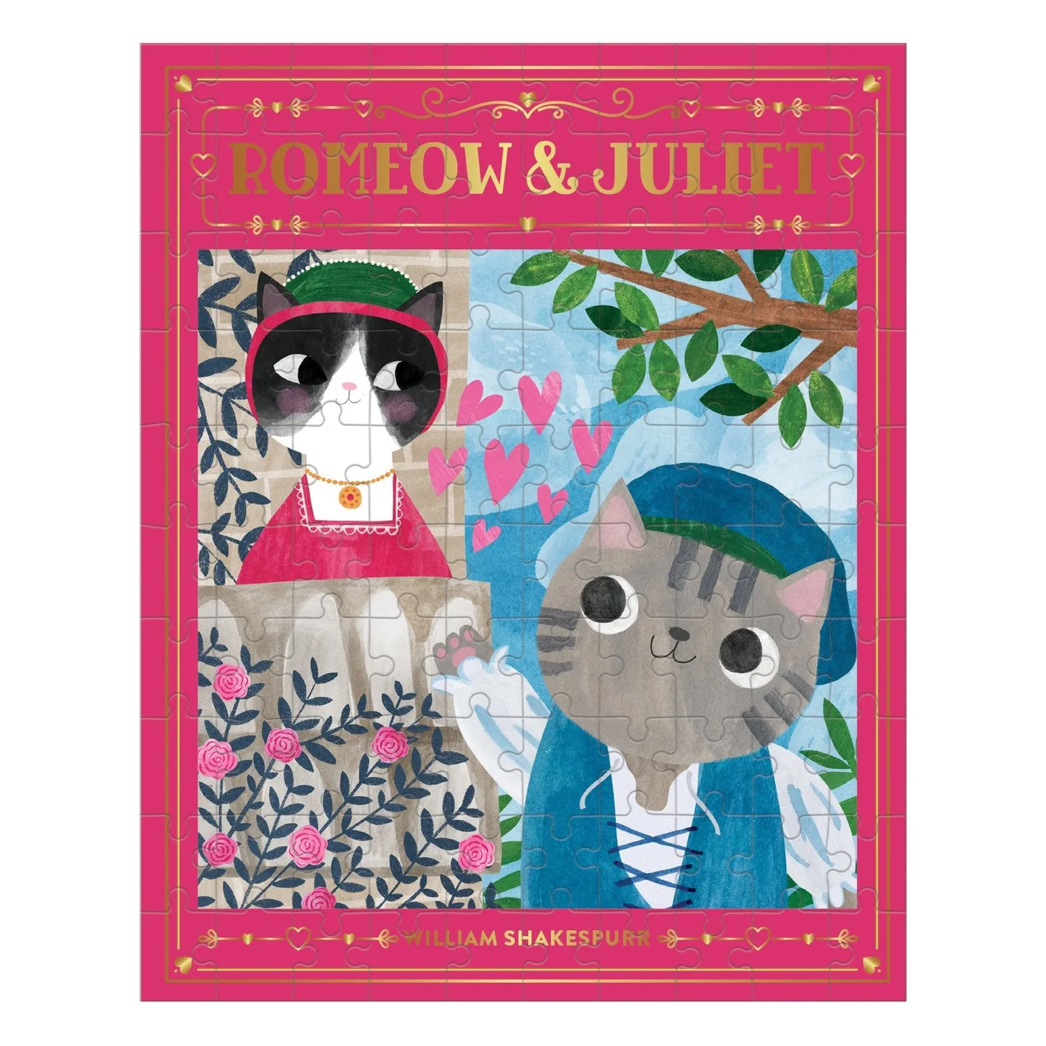 Mudpuppy Romeow Juliet puzzle 100 piese 27x34 cm