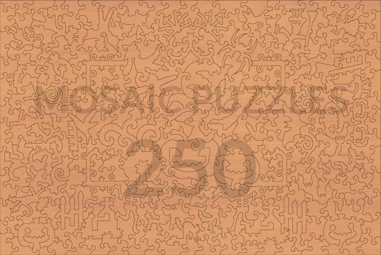 Mosaic Puzzles Halloween Greetings puzzle lemn 500 piese Halloween