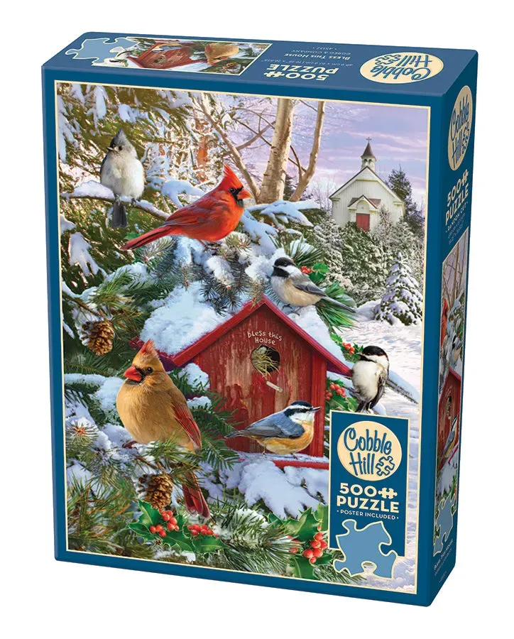 Cobble Hill Bless This House puzzle 500 piese iarna