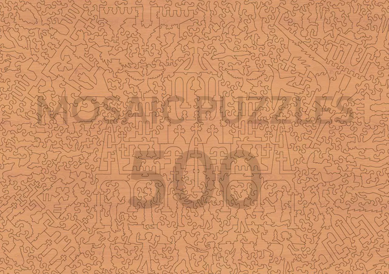 Mosaic Puzzles Nasterea Mistica puzzle lemn 500 piese