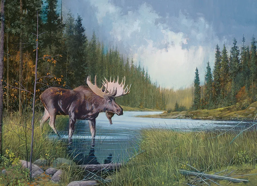 Cobble Hill Moose Lake puzzle 1000 piese peisaj lac